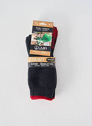 Chaussettes maille opaque rouge LMA homme