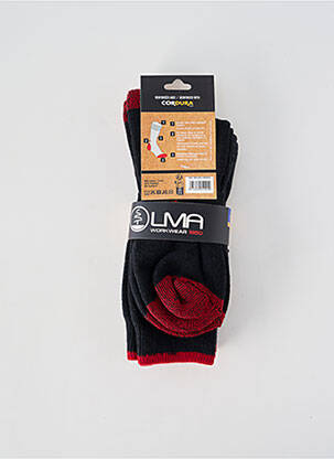 Chaussettes maille opaque rouge LMA homme
