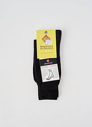 Chaussettes noir BONNETERIE DE ROUBAIX homme