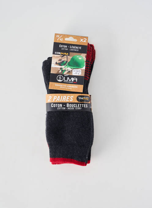 Chaussettes maille opaque rouge LMA homme