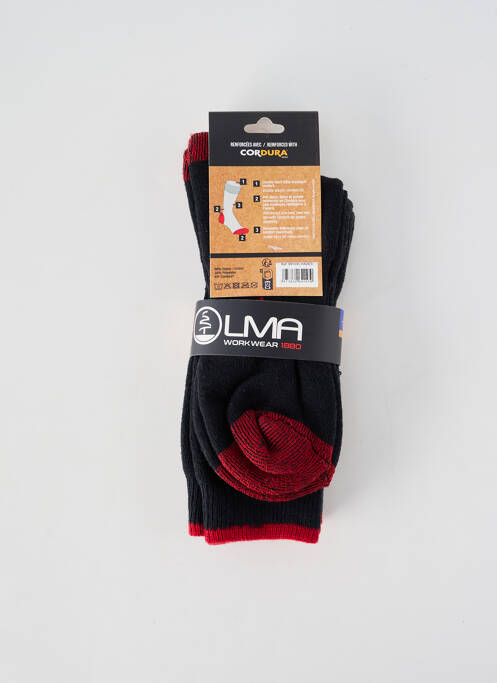 Chaussettes maille opaque rouge LMA homme