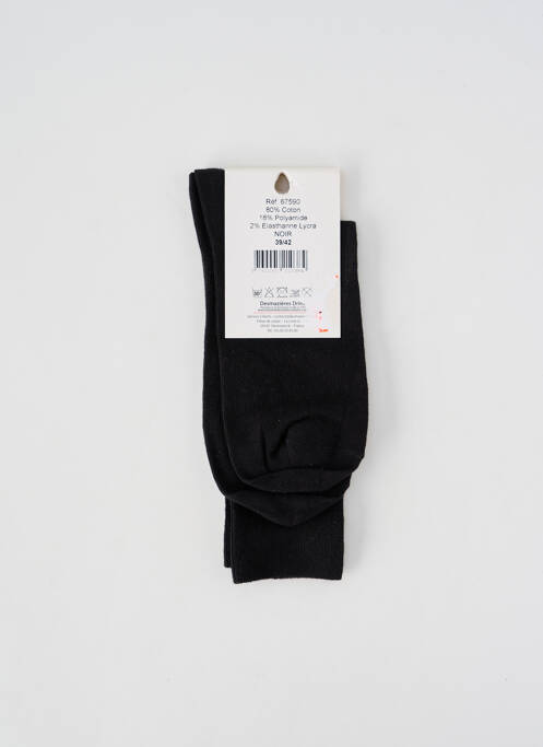 Chaussettes noir BONNETERIE DE ROUBAIX homme
