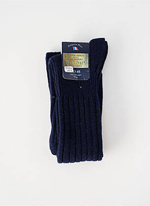 Chaussettes stretch bleu PERRIN homme