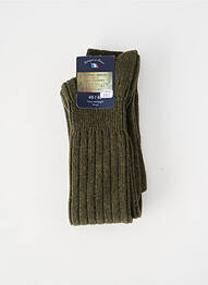 Chaussettes stretch vert PERRIN homme
