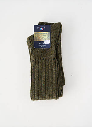 Chaussettes stretch vert PERRIN homme