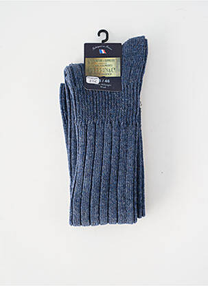 Chaussettes stretch bleu clair PERRIN homme