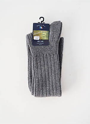 Chaussettes stretch gris clair PERRIN homme