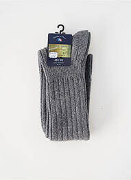 Chaussettes stretch gris clair PERRIN homme