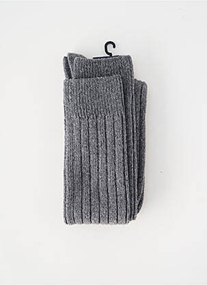 Chaussettes stretch gris clair PERRIN homme