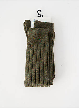 Chaussettes stretch vert PERRIN homme