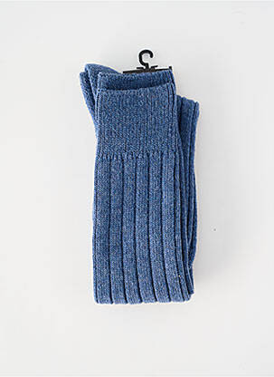Chaussettes stretch bleu clair PERRIN homme