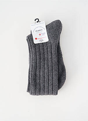 Chaussettes stretch gris PERRIN homme