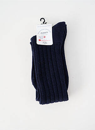 Chaussettes stretch bleu PERRIN homme