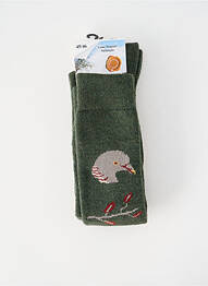Chaussettes imprimé fantaisie vert PERRIN homme