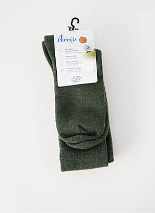 Chaussettes imprimé fantaisie vert PERRIN homme