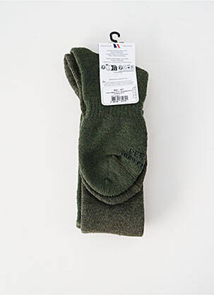 Chaussettes imprimé fantaisie vert PERRIN homme