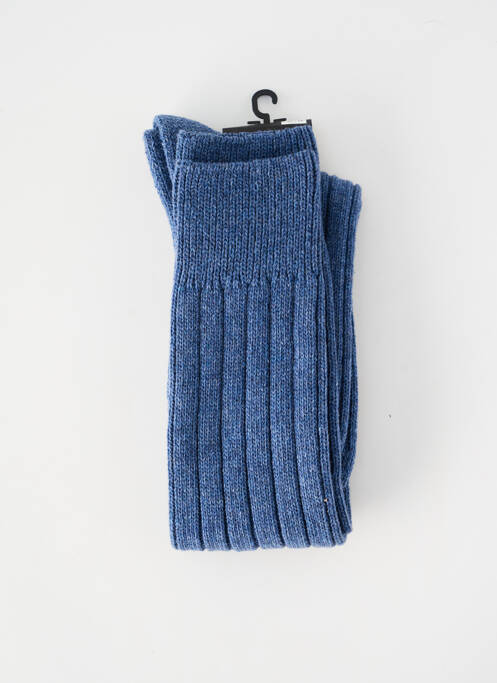 Chaussettes stretch bleu clair PERRIN homme
