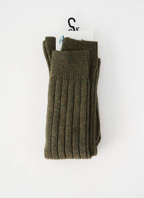 Chaussettes stretch vert PERRIN homme