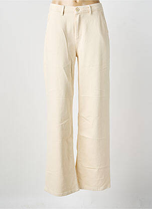 Jeans coupe large stretch taille normale beige REIKO femme