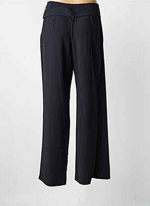 Pantalon droit taille à pinces taille haute noir IKKS femme