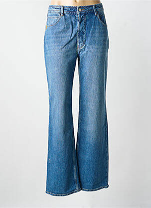 Jeans coupe droite taille haute taille haute bleu REIKO femme