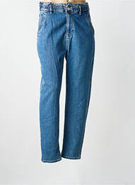 Jeans coupe slim stretch taille haute bleu REIKO femme