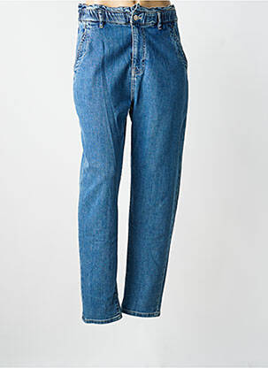Jeans coupe slim stretch taille haute bleu REIKO femme