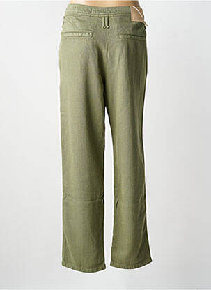 Pantalon chino fermeture zippée sous rabat boutonné taille normale vert REIKO femme