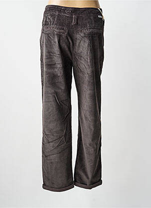 Pantalon chino fermeture zippée sous rabat boutonné taille normale gris REIKO femme