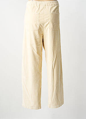 Pantalon large fermeture zippée sous rabat boutonné taille normale beige REIKO femme