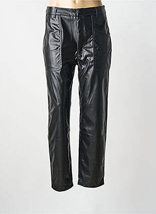 Pantalon slim taille haute taille haute noir REIKO femme