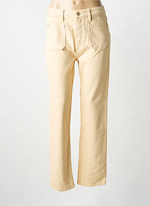 Jeans coupe droite stretch taille normale beige REIKO femme