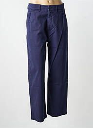 Pantalon chino tissage popeline taille normale bleu REIKO femme