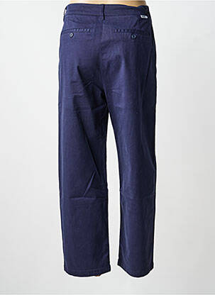 Pantalon chino tissage popeline taille normale bleu REIKO femme