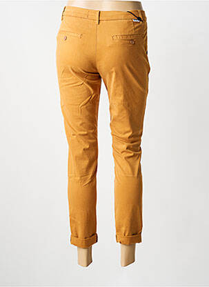 Pantalon 7/8 taille à pinces taille normale jaune REIKO femme