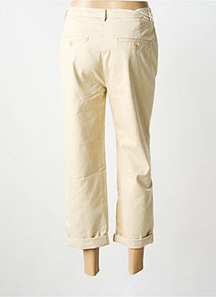 Pantalon 7/8 taille à pinces taille normale beige REIKO femme