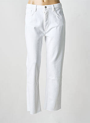 Jeans coupe droite stretch taille normale blanc REIKO femme