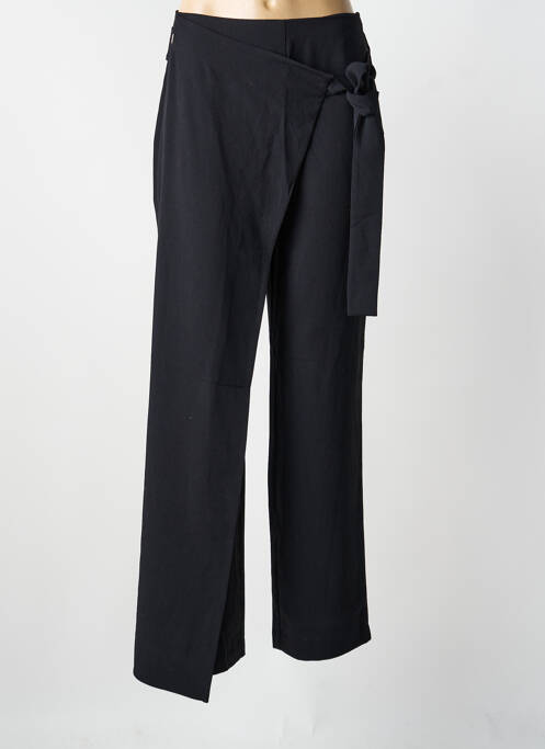 Pantalon droit taille à pinces taille haute noir IKKS femme