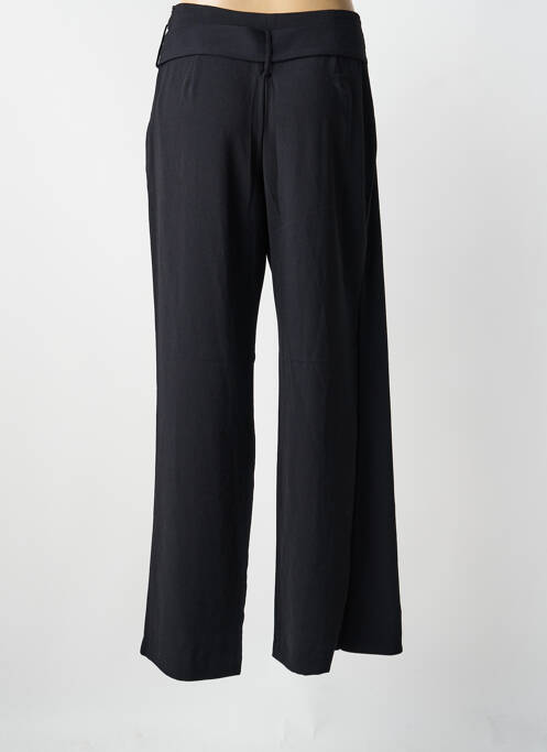 Pantalon droit taille à pinces taille haute noir IKKS femme