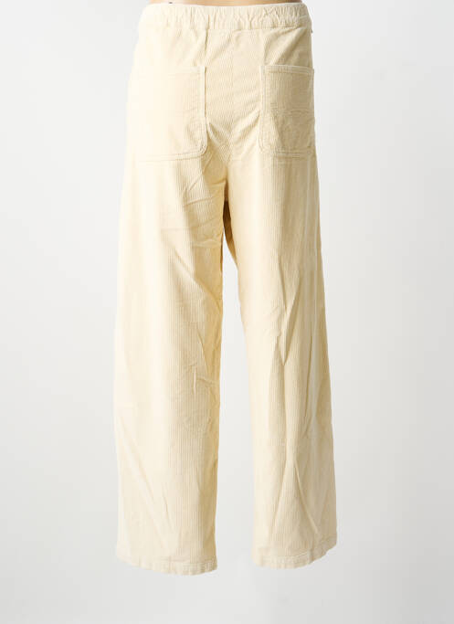 Pantalon large fermeture zippée sous rabat boutonné taille normale beige REIKO femme