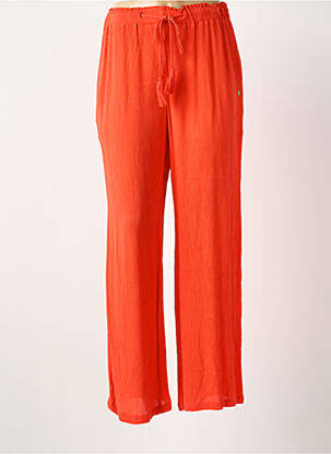 Pantalon droit taille élastique taille normale orange LES TROPEZIENNES PAR M.BELARBI femme