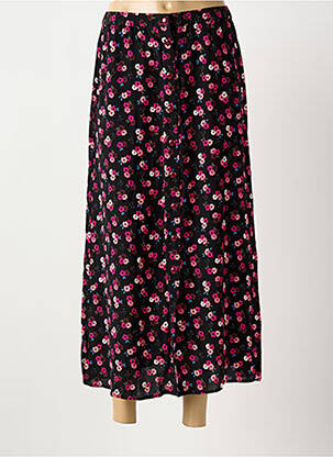 Jupe longue tissage crêpe noir DES PETITS HAUTS femme