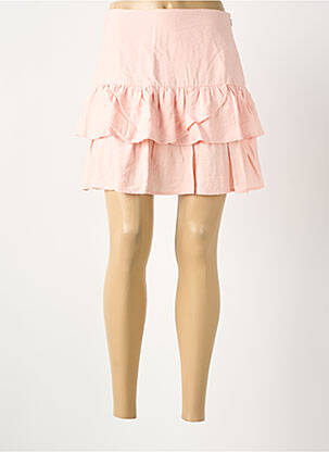 Jupe courte taille haute rose DES PETITS HAUTS femme