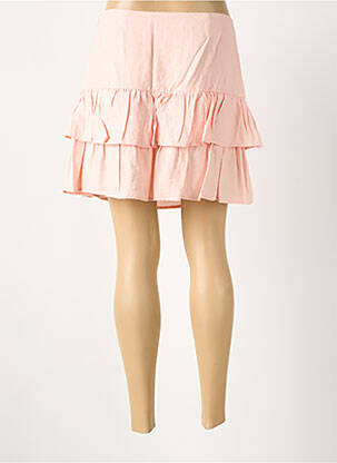 Jupe courte taille haute rose DES PETITS HAUTS femme