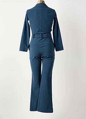 Combi-pantalon col chemisier manches longues bleu LES TROPEZIENNES PAR M.BELARBI femme