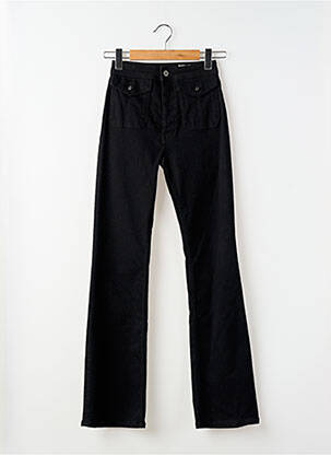 Jean coupe flare stretch taille haute noir REIKO femme