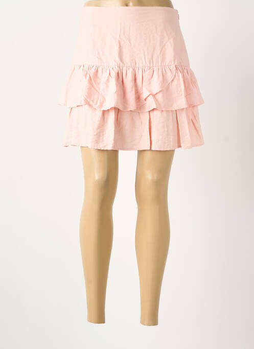 Jupe courte taille haute rose DES PETITS HAUTS femme