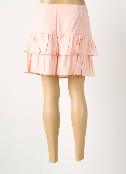 Jupe courte taille haute rose DES PETITS HAUTS femme