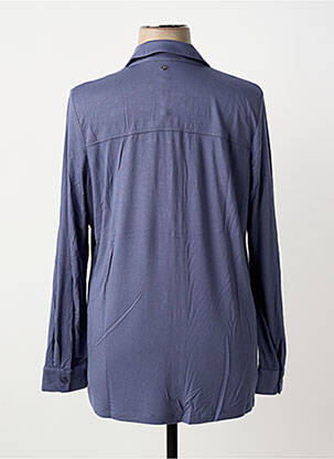 Chemisier coupe droite manches longues bleu SHEEGO femme