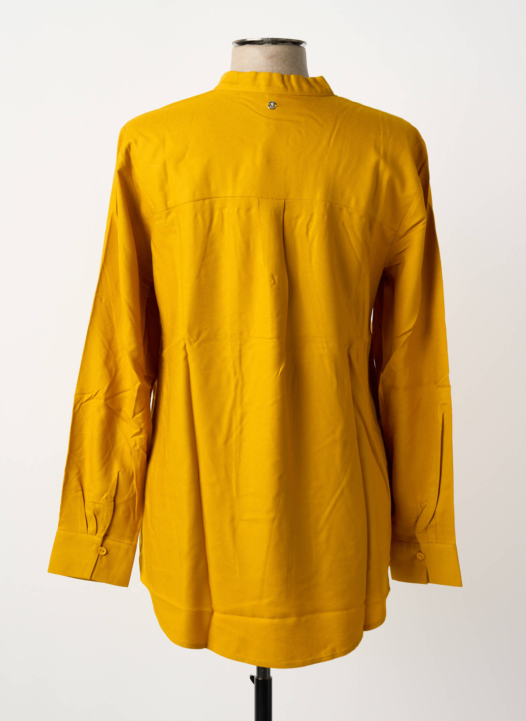 Tunique manches longues fermeture boutonnée sur le devant jaune SHEEGO femme
